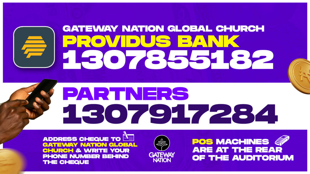 Providus account number for GATEWAY NATION